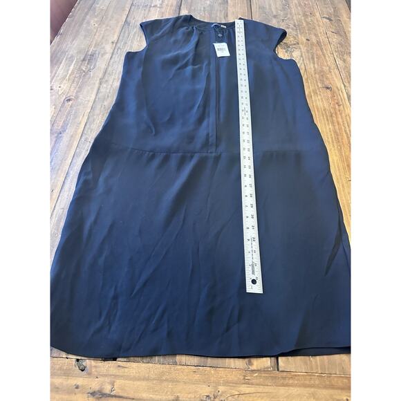 Magaschoni 100% Silk Shift Dress Size 14 Zipper Black NWT Sleeveless Classic - Picture 9 of 15